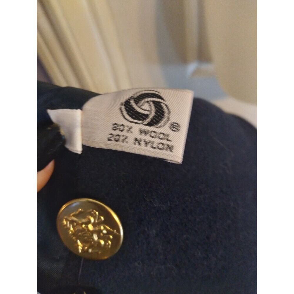 Forecaster Of Boston Wool Peacoat Coat Blue Gold Button Pockets Women's Sz 15/16 - Picture 8 of 9